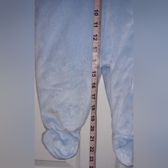 Carters Baby bear hooded Blue Plush winter warm one piece snowsuit/outfit *EUC* - Picture 9 of 10